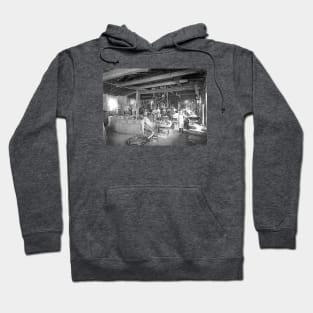 Workshop Woodworker Wood Vintage Photo Hoodie